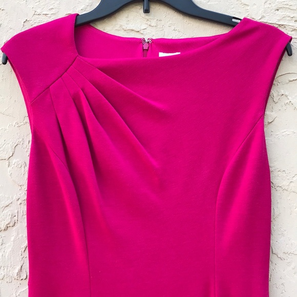 Cache Deep Fuchsia Classic Belted Sheath Dress - Picture 2 of 8